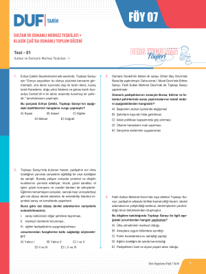 2025 - TYT TARİH DUF - FÖY-7