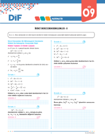 10. Sınıf Matematik - DİF - FÖY 9