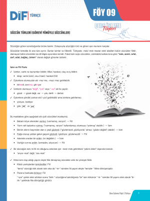 2025 - TYT TÜRKÇE DİF - FÖY-9