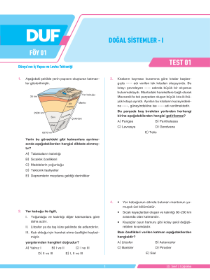 10. SINIF COĞRAFYA DUF - FÖY-1 - 2022