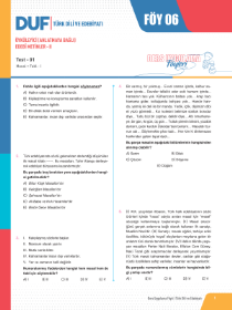 AYT TÜRK DİLİ VE EDEBİYATI DUF - FÖY-6 - 2022