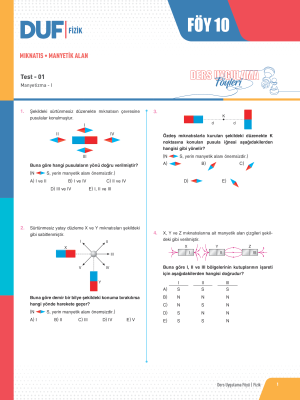 2025 - TYT FİZİK DUF-10