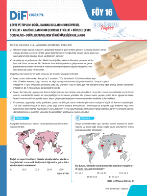 2024 - AYT COĞRAFYA DİF - FÖY-16