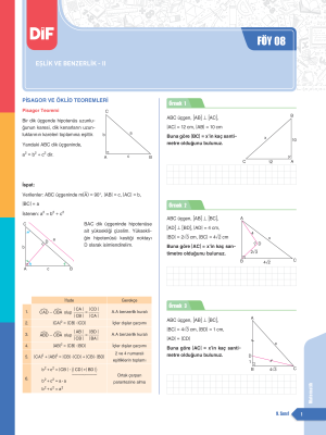 2025 - 9. SINIF MATEMATİK DİF - FÖY-8