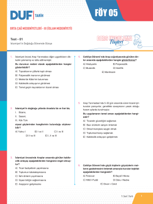 2024 - 9. SINIF TARİH DUF - FÖY-5