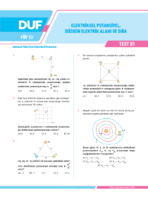 AYT Fizik - DUF - FÖY 13