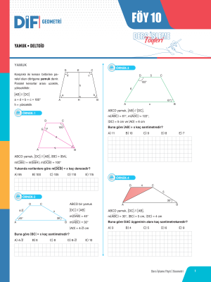 2025 - TYT-AYT GEOMETRİ DİF - FÖY-10