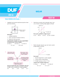 11. SINIF KİMYA DUF - FÖY-3 - 2022