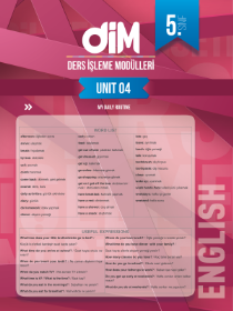 5. Sınıf İNGİLİZCE - DİM - FÖY 4