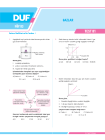 11.Sınıf Kimya - DUF - FÖY 3