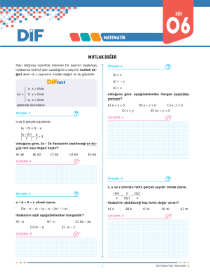 TYT MATEMATİK - B - DİF - FÖY 6