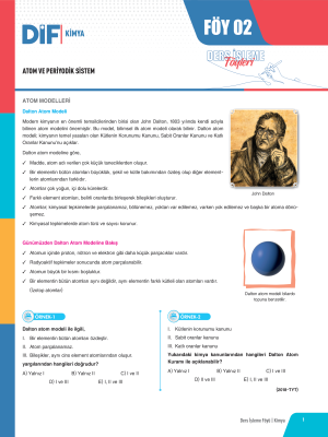 2024 - TYT KİMYA DİF - FÖY-2