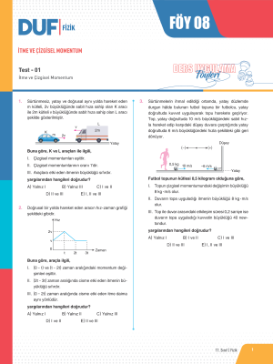 2024 - 11. SINIF FİZİK DUF - FÖY-8