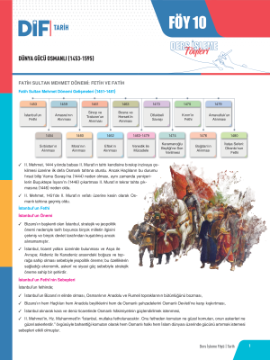 TYT-AYT TARİH DİF - FÖY-10 - 2023