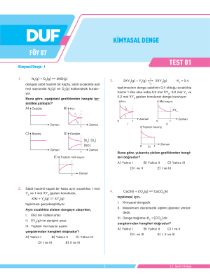 11. SINIF KİMYA DUF - FÖY-7 - 2022