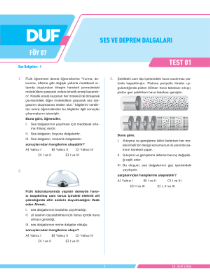 10. SINIF FİZİK DUF - FÖY-7 - 2022