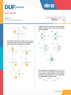 2024 - 9. SINIF MATEMATİK DUF - FÖY-7