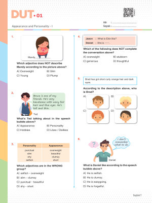 2025 - 7. SINIF İNGİLİZCE DUT