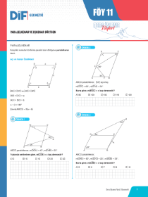 TYT-AYT GEOMETRİ DİF - FÖY-11 - 2022