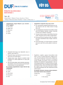 AYT TÜRK DİLİ VE EDEBİYATI DUF - FÖY-5 - 2022