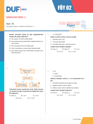 2025 - 11. SINIF KİMYA DUF - FÖY-2