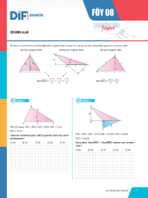 TYT-AYT GEOMETRİ DİF - FÖY-8 - 2022
