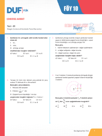 AYT FİZİK DUF - FÖY-10 - 2022