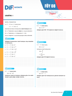 2025 - AYT MATEMATİK DİF - FÖY-8