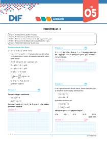 10. Sınıf Matematik - DİF - FÖY 5