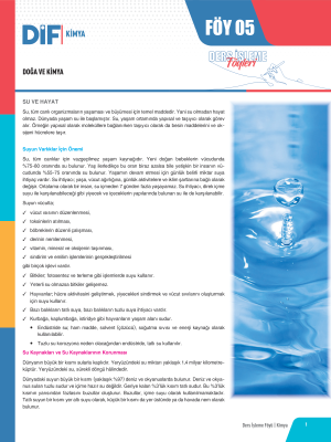 2024 - TYT KİMYA DİF - FÖY-5