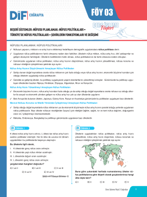 2025 - AYT COĞRAFYA DİF - FÖY-3