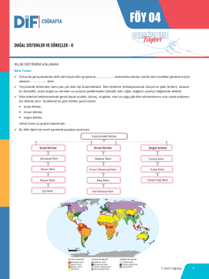 2024 - 9. SINIF COĞRAFYA DİF - FÖY-4