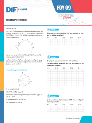 2024 - TYT-AYT GEOMETRİ DİF - FÖY-9