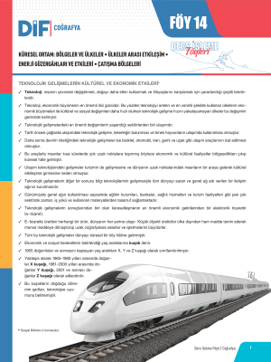 AYT COĞRAFYA DİF - FÖY-14 - 2023