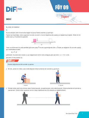 2025 - TYT FİZİK DİF - FÖY-9