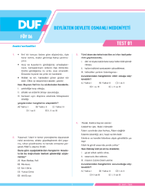 10. SINIF TARİH - DUF - FÖY 6