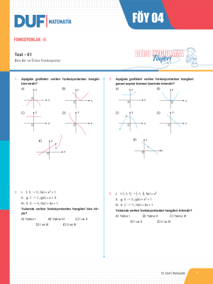 2024 - 10. SINIF MATEMATİK DUF - FÖY-4