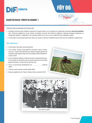 2024 - 11. SINIF COĞRAFYA DİF - FÖY-6