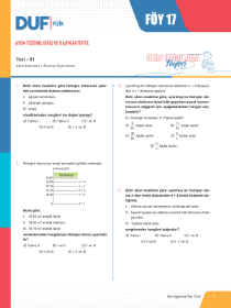 AYT FİZİK DUF - FÖY-17 - 2022