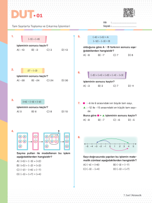 2025 - 7. SINIF MATEMATİK DUT