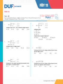 AYT MATEMATİK DUF - FÖY-11 - 2022