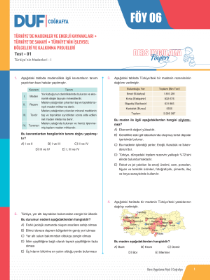 AYT COĞRAFYA DUF - FÖY-6 - 2022