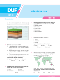 10. SINIF COĞRAFYA - DUF - FÖY 5