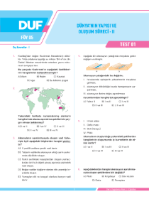 TYT COĞRAFYA (DUF) - F2 - FÖY-5
