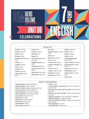 2025 - 7. SINIF İNGİLİZCE DİM - MODÜL-6