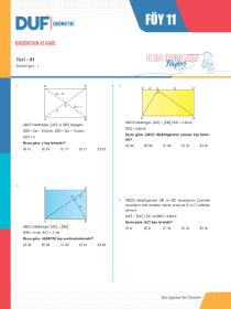 TYT-AYT GEOMETRİ DUF - FÖY-11 - 2022