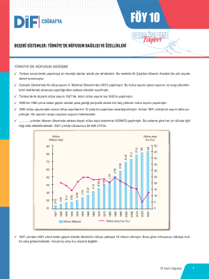 10. SINIF COĞRAFYA DİF - FÖY-10 - 2023