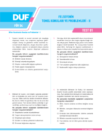 10.Sınıf FELSEFE - DUF - FÖY 4