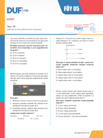 AYT FİZİK DUF - FÖY-5 - 2022