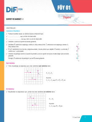 2024 - 11. SINIF FİZİK DİF - FÖY-1